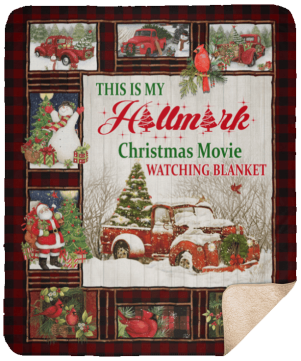 This Is My Hall-Mark Christmas Movie Watching Xmas Fleece Blanket Sherpa Blanket