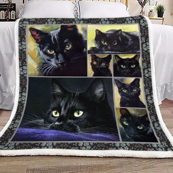Cat Fleece Blanket Sherpa Blanket