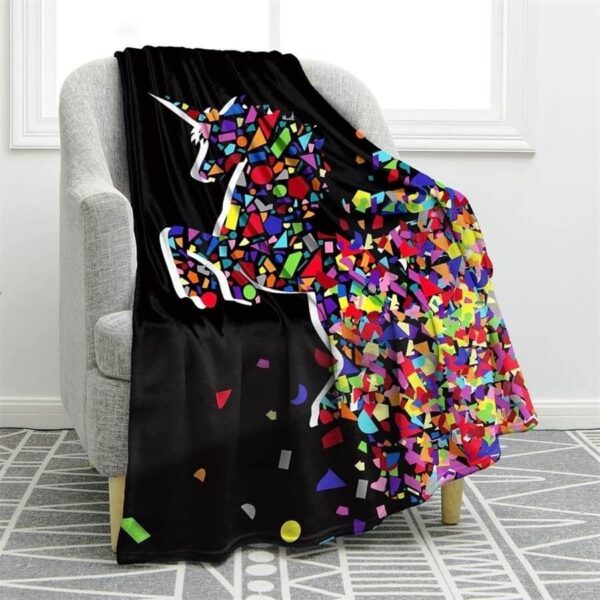 Unicorn Fleece Blanket Sherpa Blanket