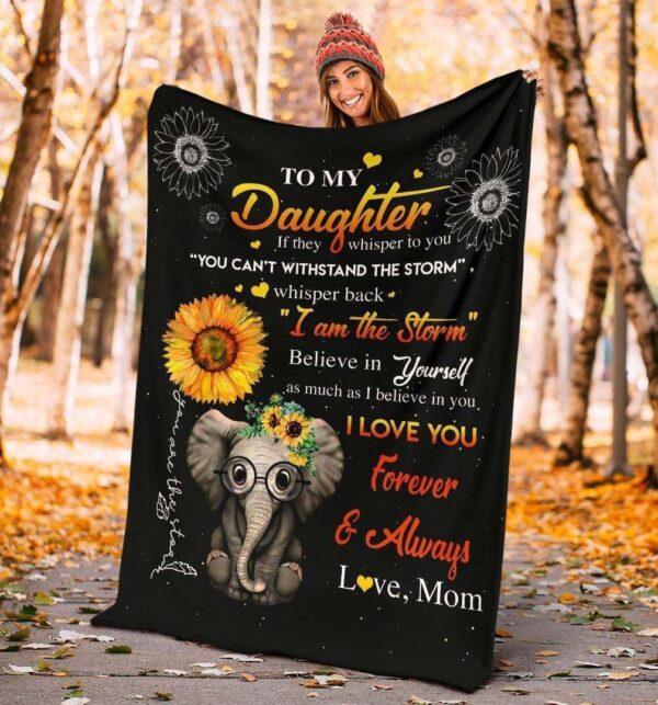 To My Daughter 1 Fleece Blanket Sherpa Blanket