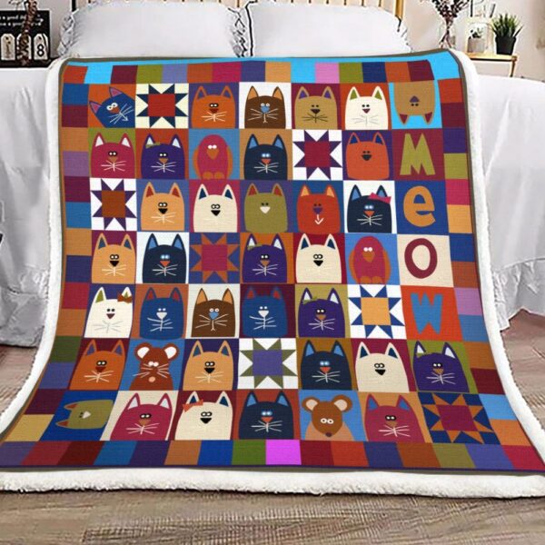 Cat Fleece Blanket Sherpa Blanket