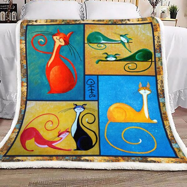 Cat Fleece Blanket Sherpa Blanket