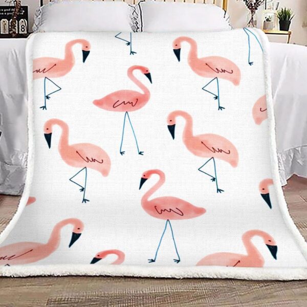 Flamingos Fleece Blanket Sherpa Blanket
