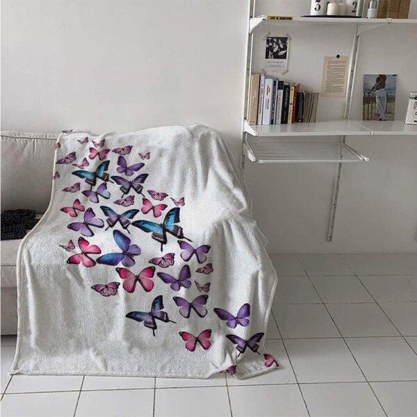 Butterfly Fleece Blanket Sherpa Blanket