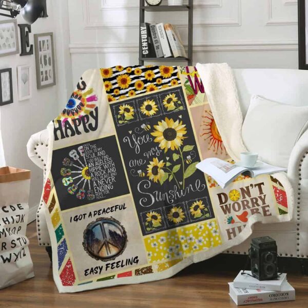 Hippie Fleece Blanket Sherpa Blanket