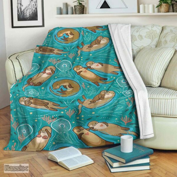 Otter Fleece Blanket Sherpa Blanket