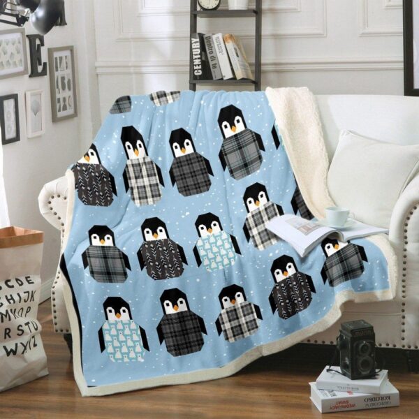 Penguins Fleece Blanket Sherpa Blanket