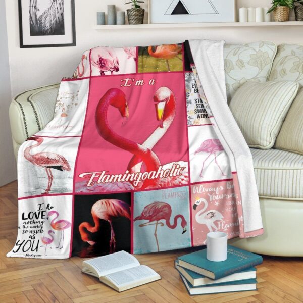 Flamingo Fleece Blanket Sherpa Blanket