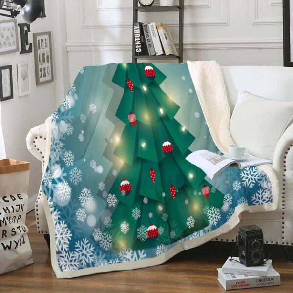Christmas Tree Fleece Blanket Sherpa Blanket