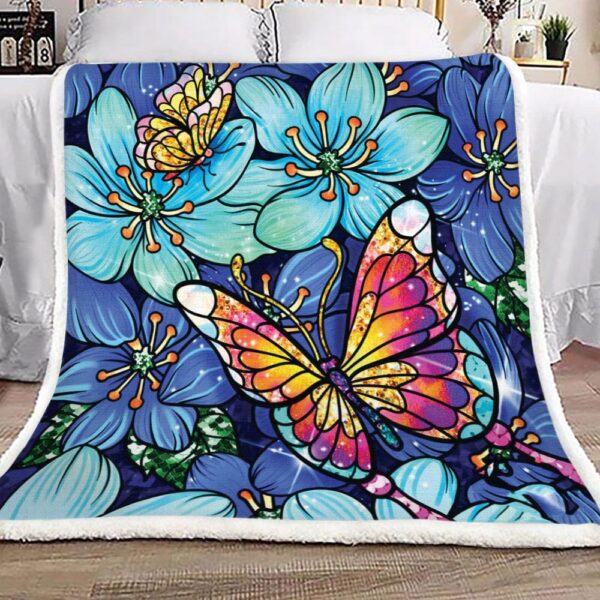 Butterfly Fleece Blanket Sherpa Blanket