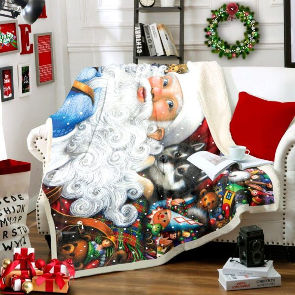 Christmas Stowaway Fleece Blanket Sherpa Blanket