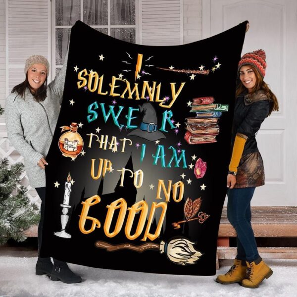I Solemnly Swear That I Am Up To No Good Fleece Blanket Sherpa Blanket
