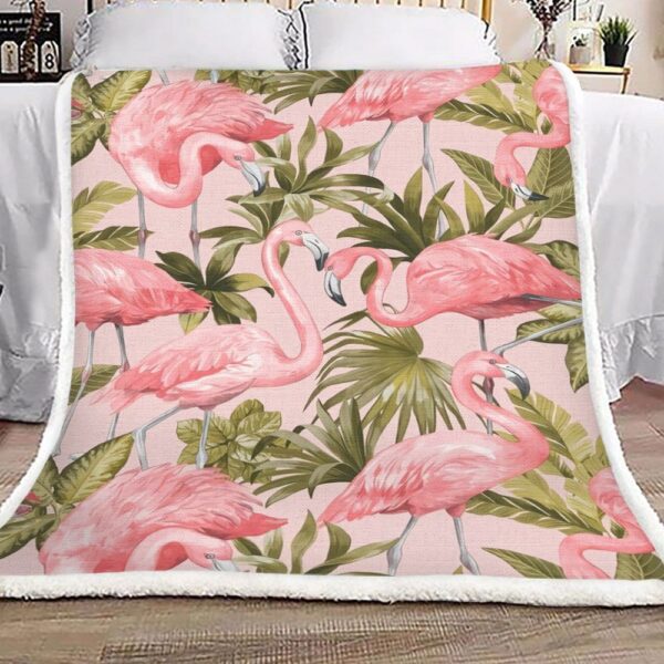 Flamingos Fleece Blanket Sherpa Blanket