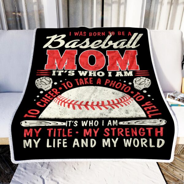 I Was Born To Be Baseball Fleece Blanket Sherpa Blanket