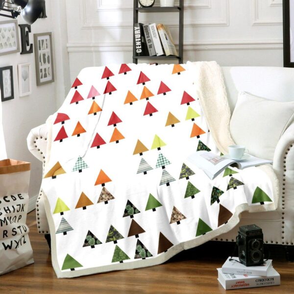 Christmas Tree Fleece Blanket Sherpa Blanket