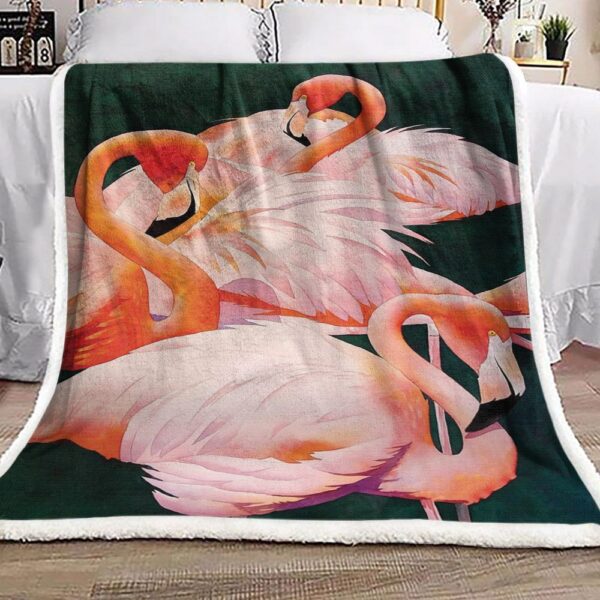 Flamingos Fleece Blanket Sherpa Blanket
