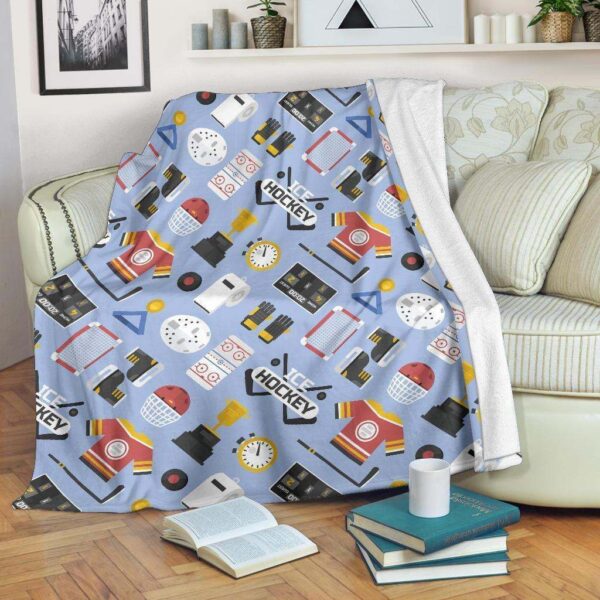 Hockey Fleece Blanket Sherpa Blanket