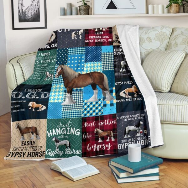 Gypsy Horse Fleece Blanket Sherpa Blanket