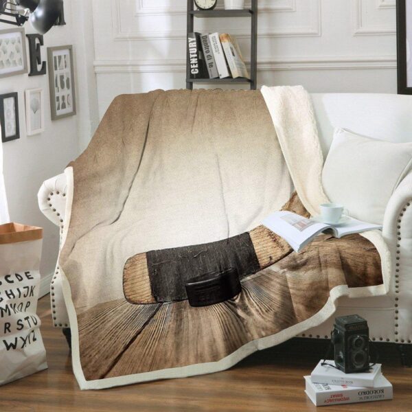 Hockey Fleece Blanket Sherpa Blanket