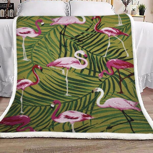 Flamingo Fleece Blanket Sherpa Blanket