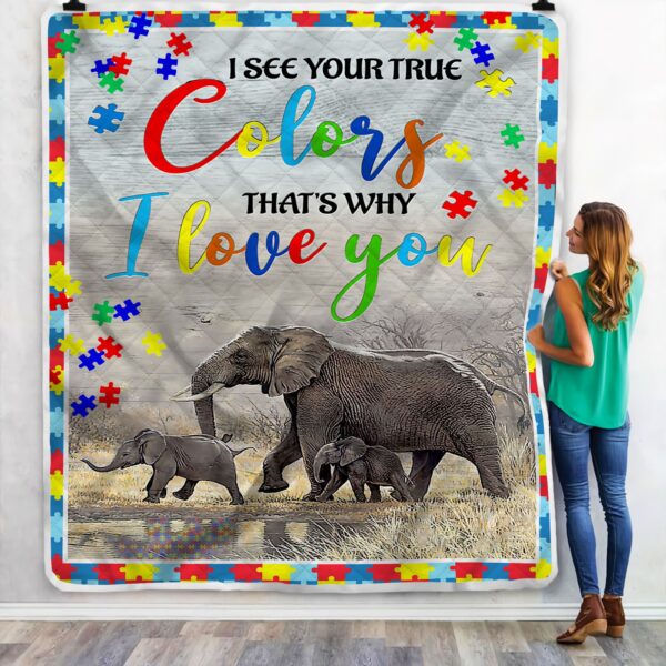 Elephant True Colors Fleece Blanket Sherpa Blanket