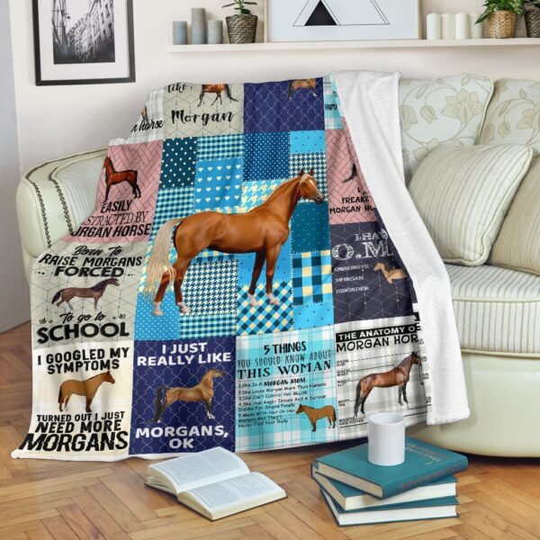 Morgan Horse Horse Fleece Blanket Sherpa Blanket