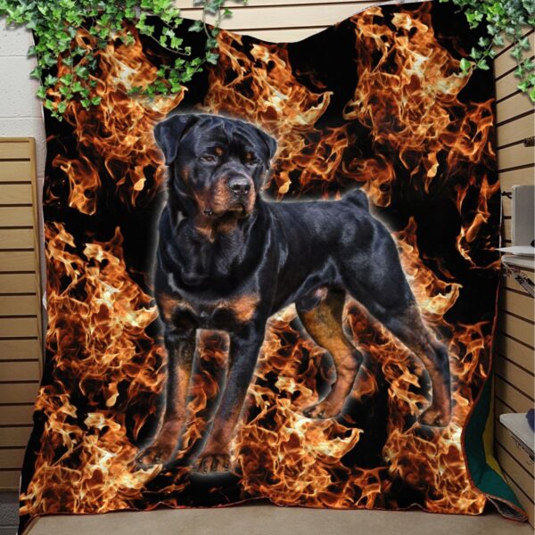 Rottweiler The Best Friends Fleece Blanket Sherpa Blanket
