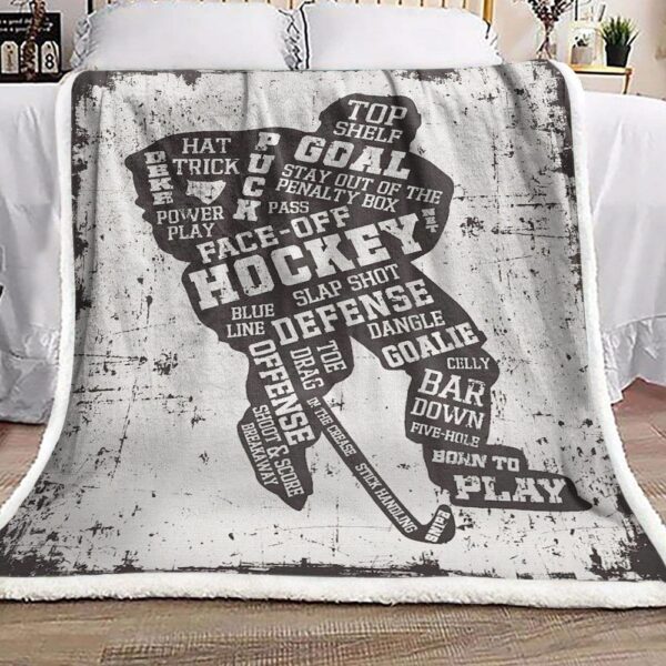 Hockey Fleece Blanket Sherpa Blanket