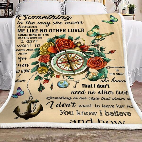 Butterfly Rose Flower Fleece Blanket Sherpa Blanket