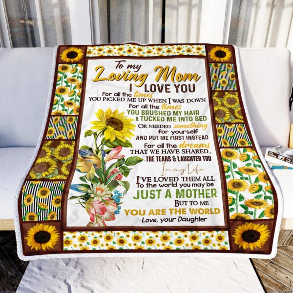 Fo Mom To My Loving Mom Fleece Blanket Sherpa Blanket