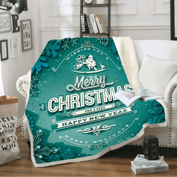 Merry Christmas Fleece Blanket Sherpa Blanket
