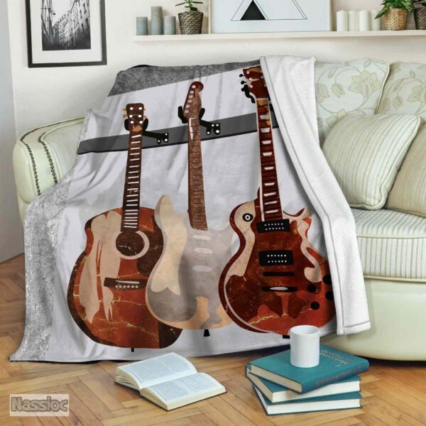 Guitar Fleece Blanket Sherpa Blanket