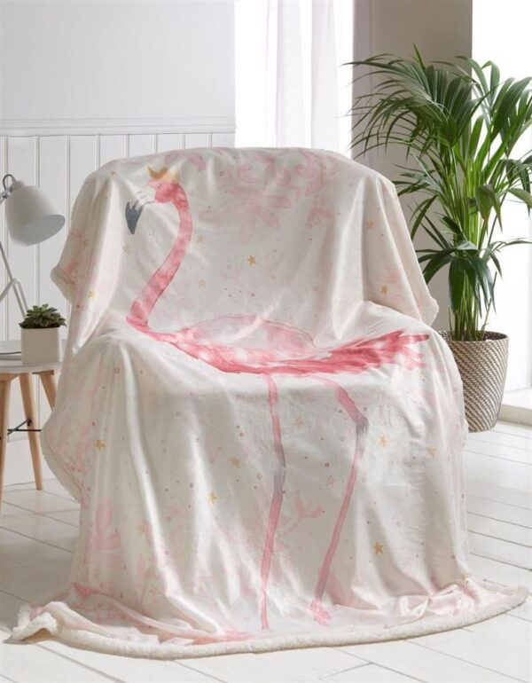 Flamingo Fleece Blanket Sherpa Blanket