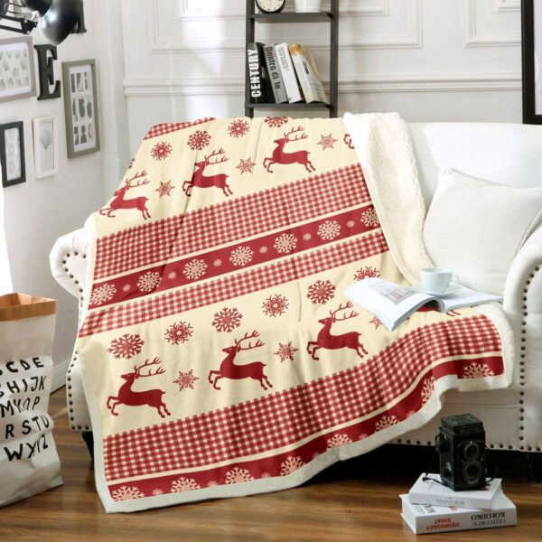 Merry Christmas Fleece Blanket Sherpa Blanket