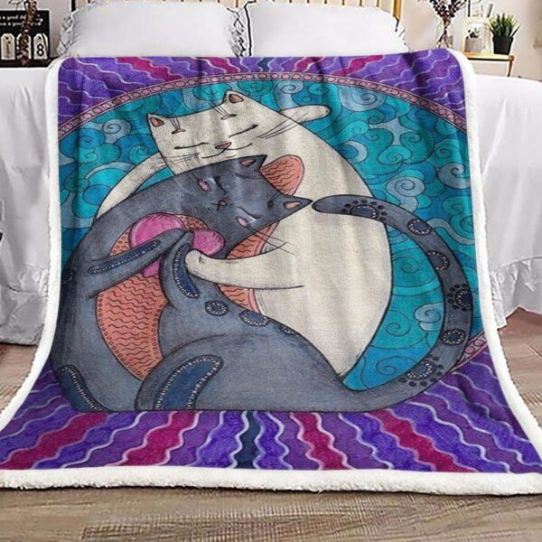 Cats Love Fleece Blanket Sherpa Blanket