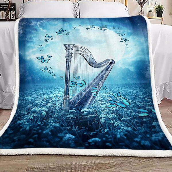 Harp Butterfly Fleece Blanket Sherpa Blanket