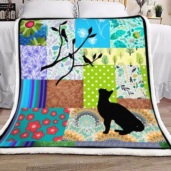 Cat Fleece Blanket Sherpa Blanket