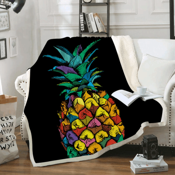 Pineapple Velvet Fleece Blanket Sherpa Blanket