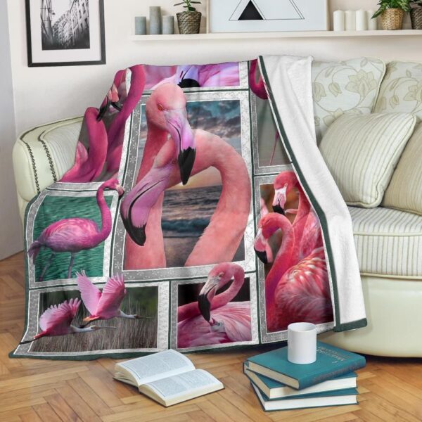 Flamingo Fleece Blanket Sherpa Blanket
