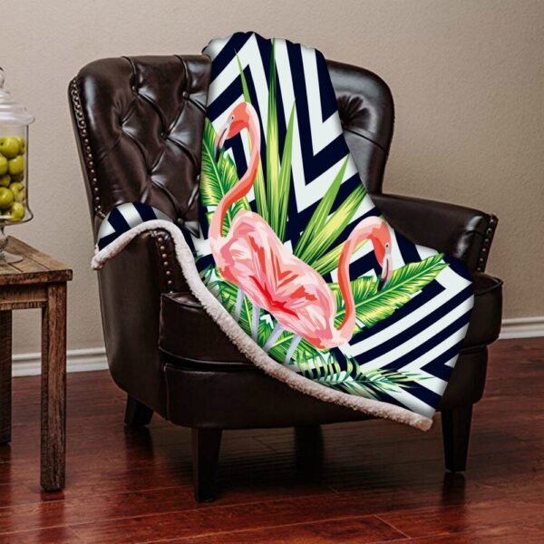 Flamingo Fleece Blanket Sherpa Blanket