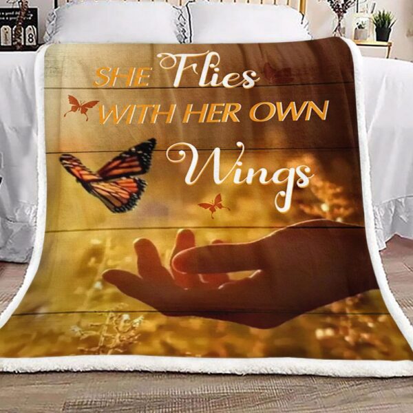 Butterfly Fleece Blanket Sherpa Blanket