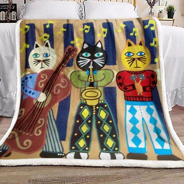 Cat Fleece Blanket Sherpa Blanket