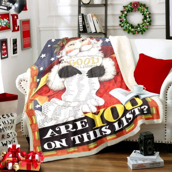 Santa Claus Fleece Blanket Sherpa Blanket