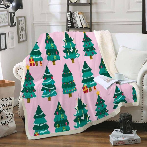 Christmas Tree Fleece Blanket Sherpa Blanket