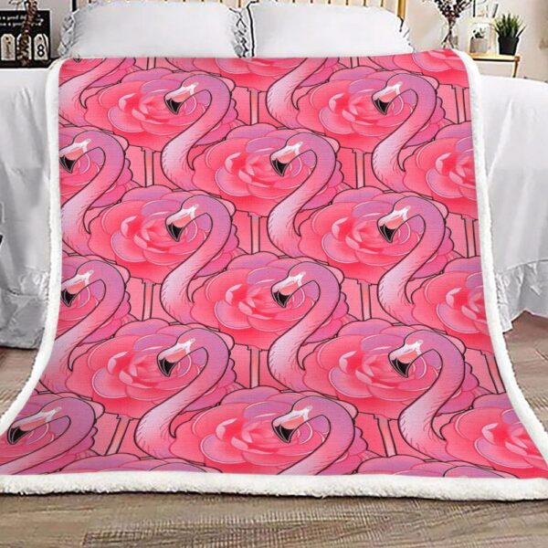 Flamingo Cute Fleece Blanket Sherpa Blanket