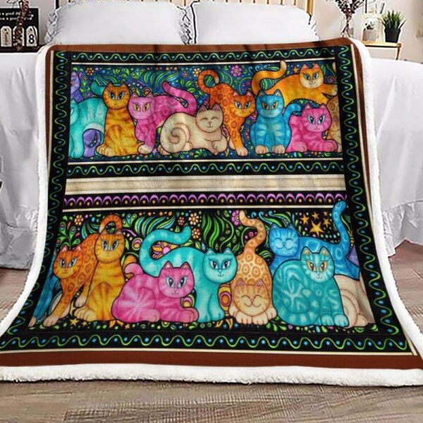 Cat Fleece Blanket Sherpa Blanket