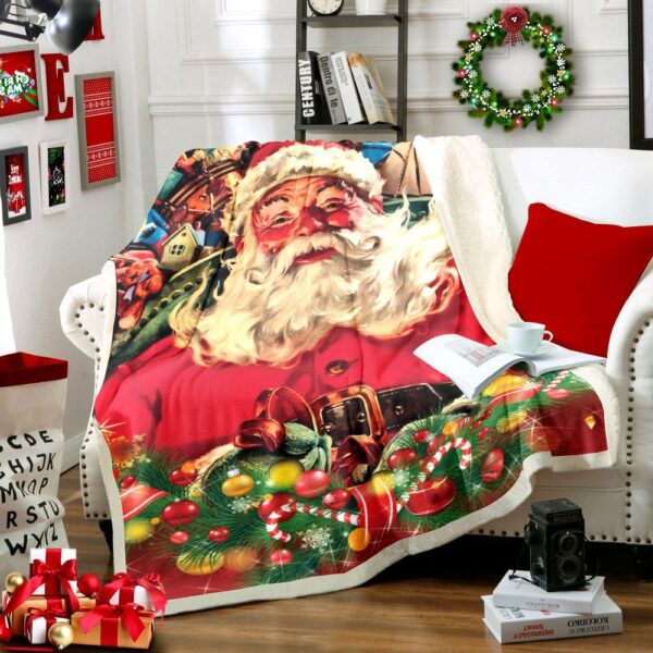 Santa Claus Fleece Blanket Sherpa Blanket