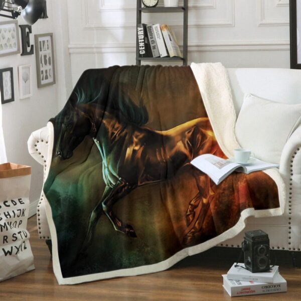 Horse Fleece Blanket Sherpa Blanket