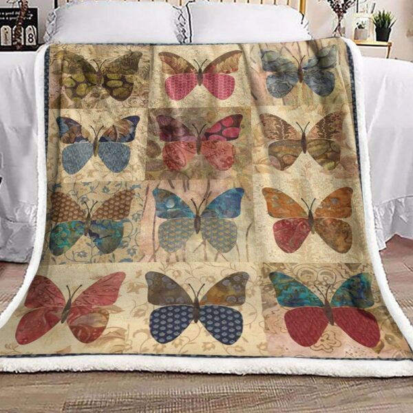 Butterfly Fleece Blanket Sherpa Blanket