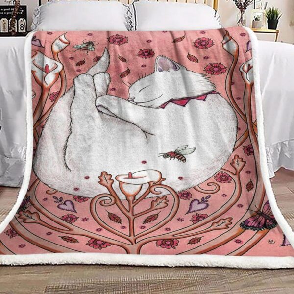 Cat Fleece Blanket Sherpa Blanket